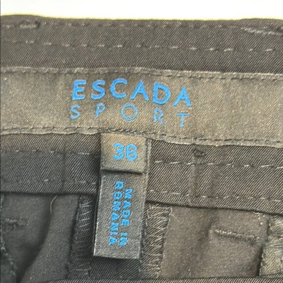 Escada Black Straight Leg Pants - Picture 4 of 11